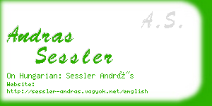 andras sessler business card